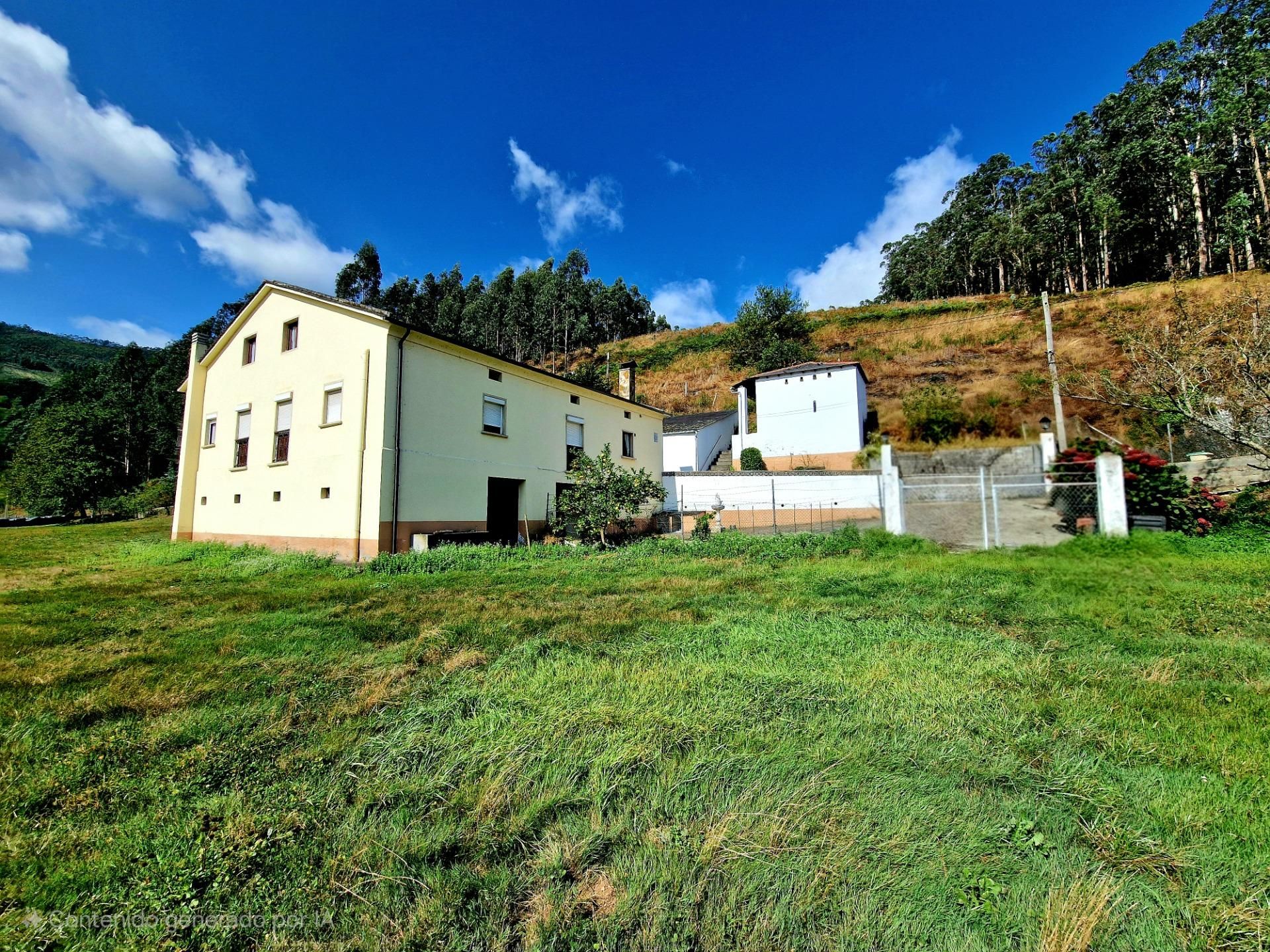 Vista exterior de Casa o xalet en venda en San Tirso de Abres amb Calefacció, Jardí privat i Traster