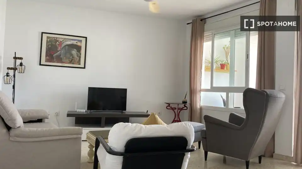 Sala d'estar de Apartament per a compartir en Almuñécar amb Aire condicionat, Calefacció i Terrassa