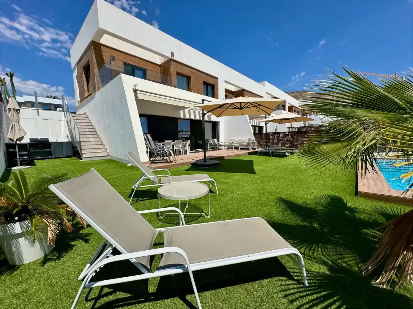 Terrasse von Wohnung zur Miete in Finestrat mit Klimaanlage, Schwimmbad und Balkon