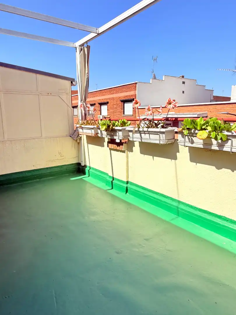 Terraza de Casa adosada en venta en San Sebastián de los Reyes con Aire acondicionado, Calefacción y Jardín privado