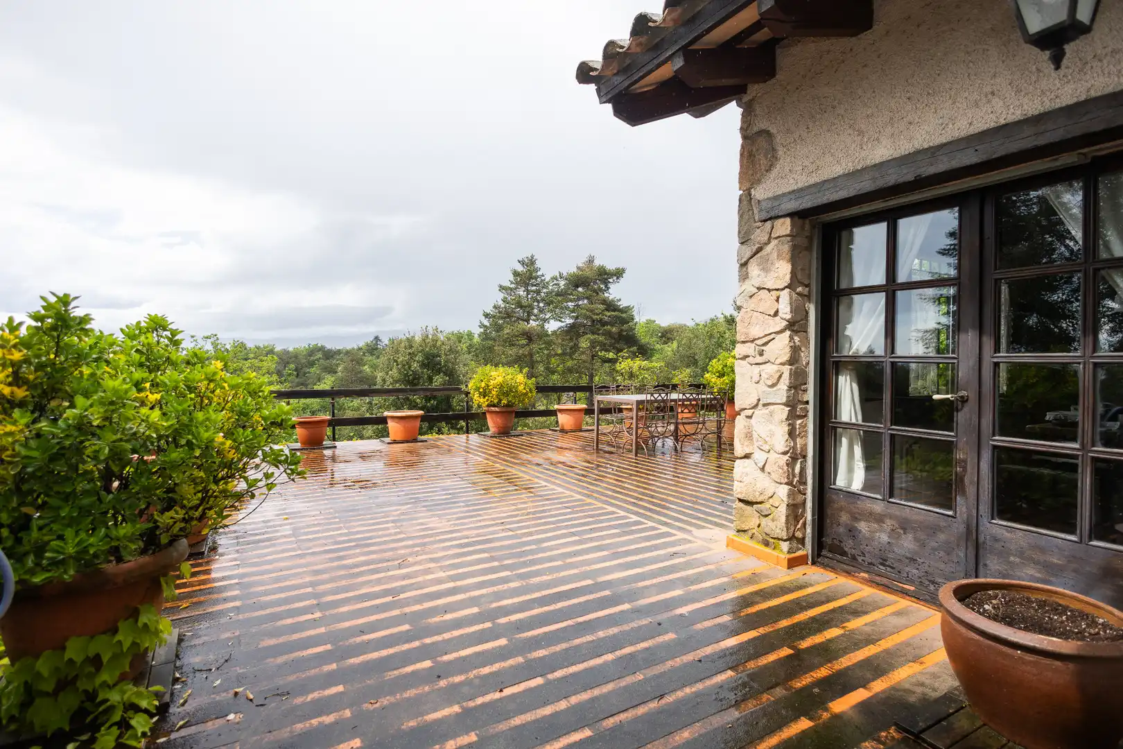 Terraza de Finca rústica en venta en L'Esquirol con Calefacción, Jardín privado y Terraza