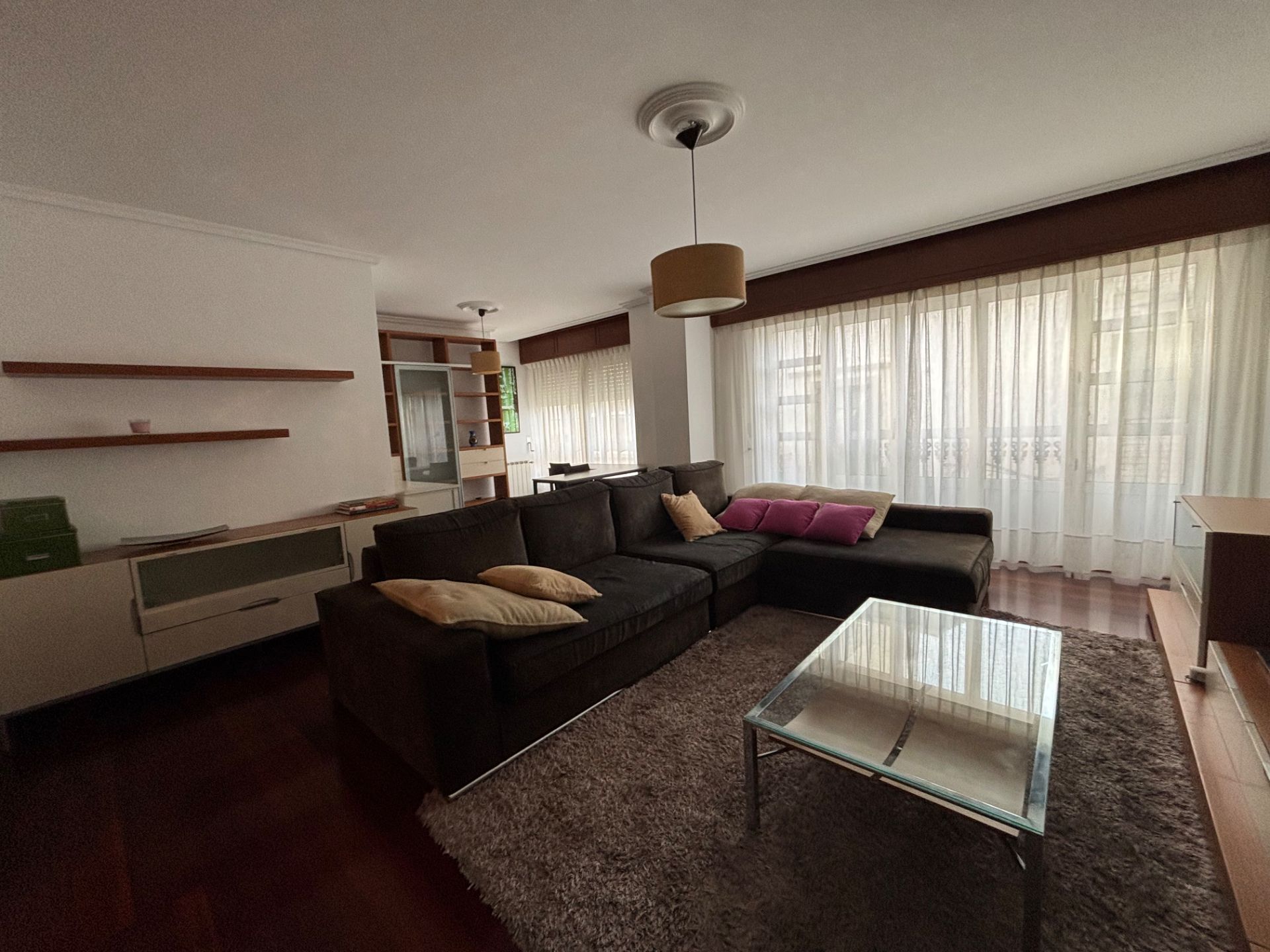 Sala d'estar de Pis de lloguer en Ferrol amb Calefacció, Parquet i Terrassa