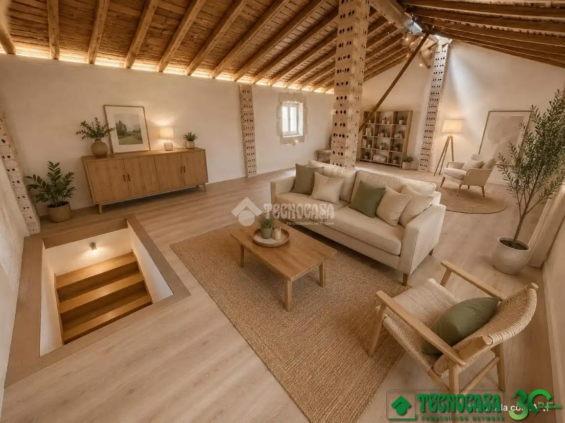 Sala d'estar de Casa adosada en venda en Mombeltrán