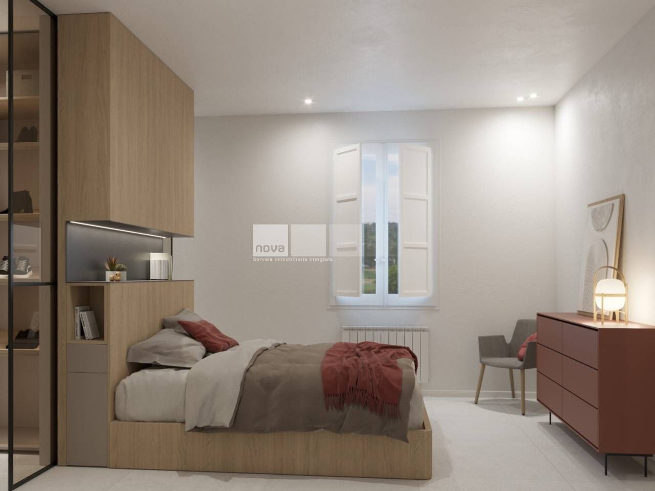 Schlafzimmer von Wohnung zum Verkauf in Tona mit Heizung und Terrasse