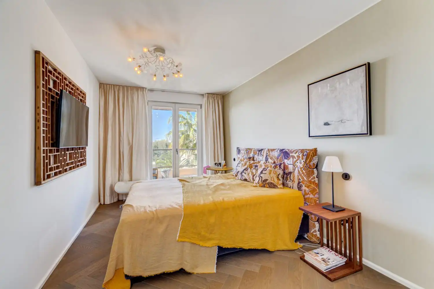 Bedroom of Flat for sale in  Palma de Mallorca  with Air Conditioner, Private garden and Parquet flooring