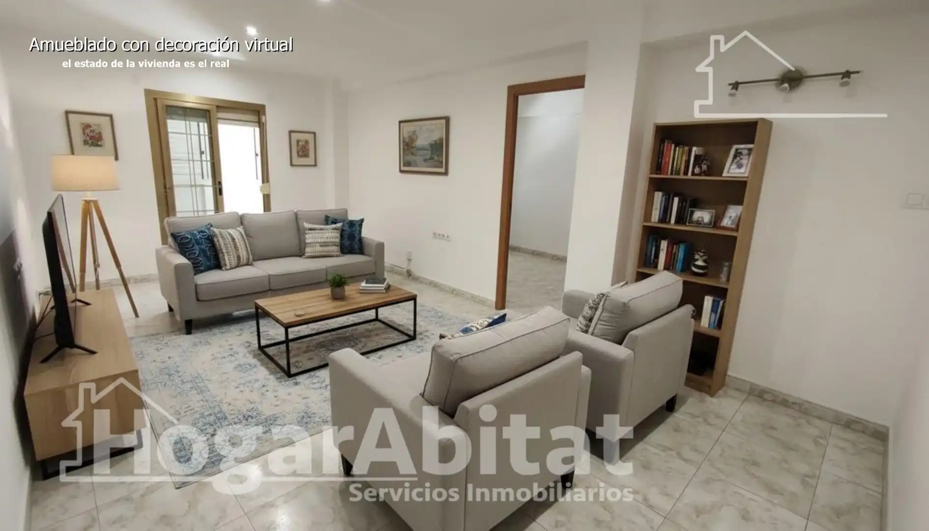 Living room of Flat for sale in Valencia  with Air Conditioner, Heating and Balcony