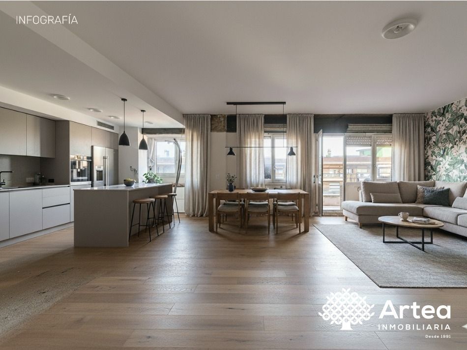 Living room of Flat for sale in Bilbao   with Heating, Terrace and Storage room