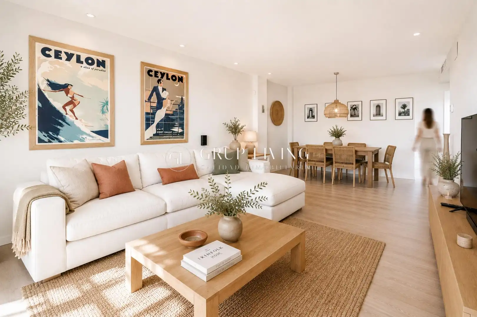 Sala de estar de Piso en venta en Sitges con Calefacción, Jardín privado y Terraza
