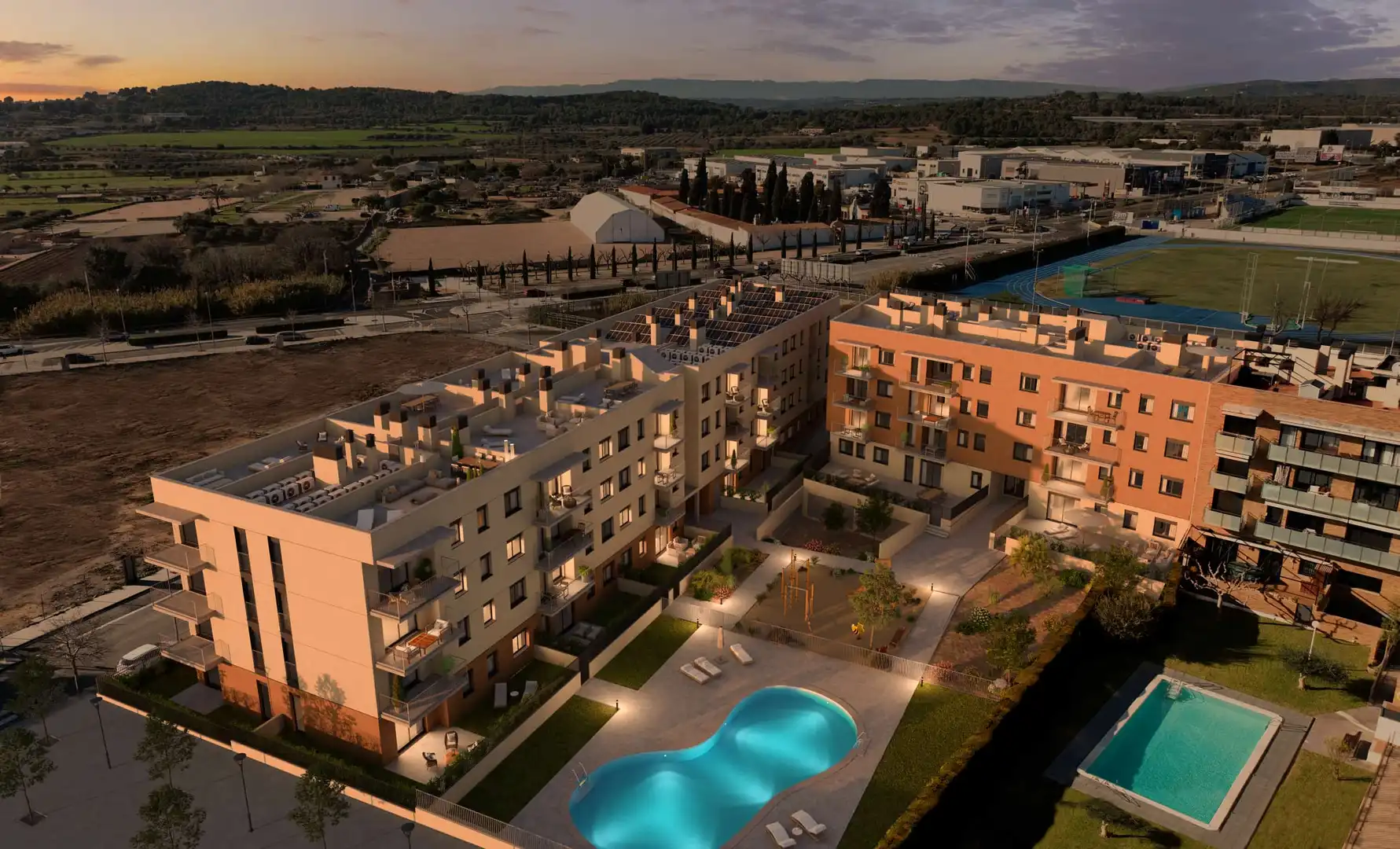 Außenansicht von Dachboden zum Verkauf in Torredembarra mit Klimaanlage, Heizung und Privatgarten