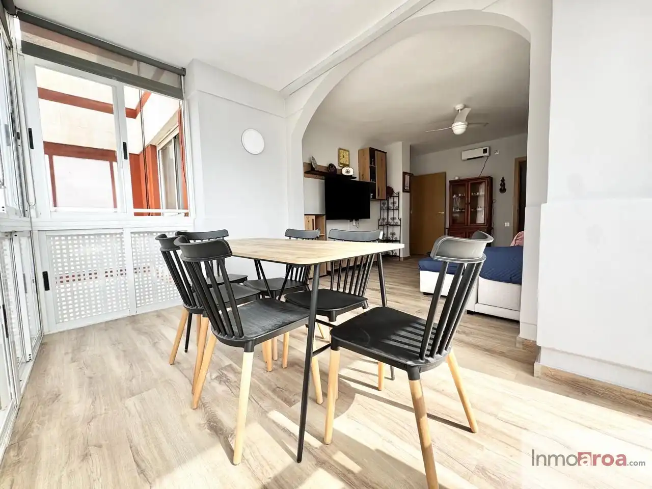 Esszimmer von Wohnung zur Miete in Benicasim / Benicàssim mit Klimaanlage, Heizung und Terrasse