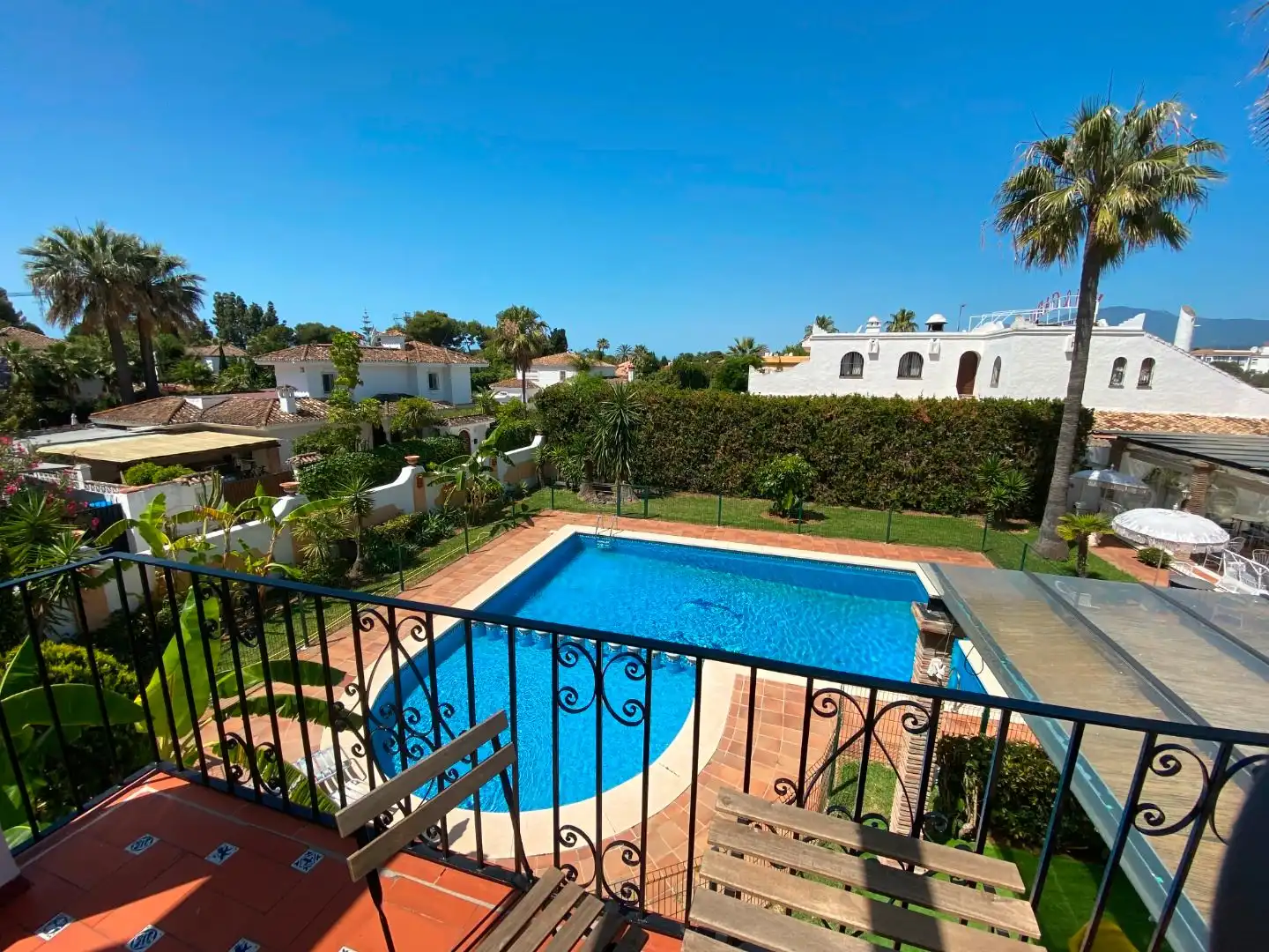 Garten von Wohnungen zur Miete in Estepona mit Klimaanlage, Heizung und Privatgarten