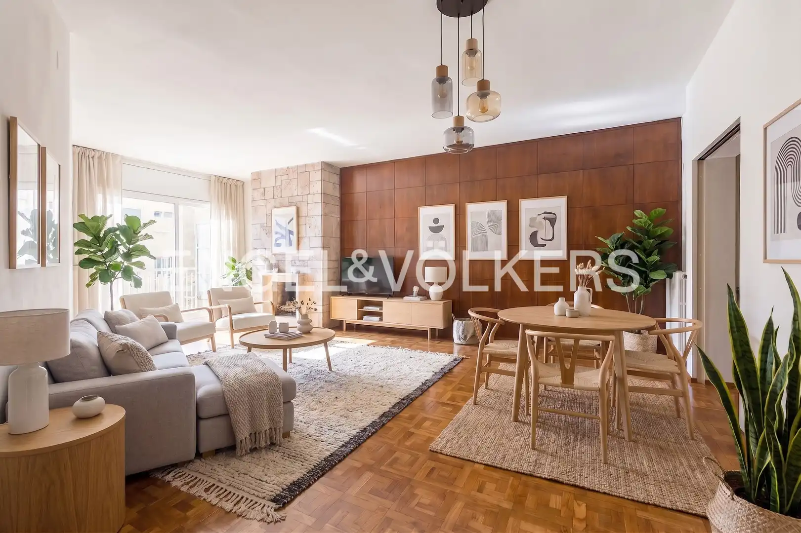 Living room of Flat for sale in Barcelona  with Air Conditioner, Heating and Parquet flooring