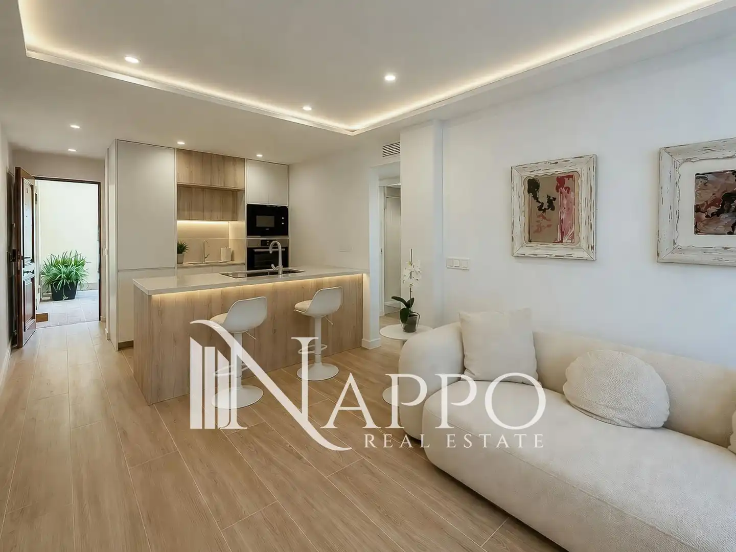 Wohnzimmer von Wohnung zur Miete in Calvià mit Klimaanlage, Heizung und Terrasse