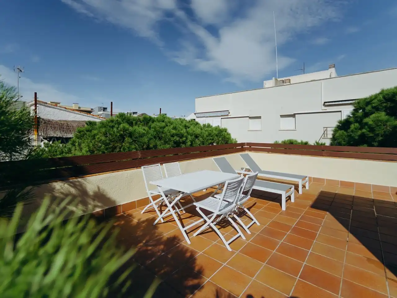 Terrasse von Wohnung zur Miete in Castell d'Aro, Platja d'Aro i s'Agaró mit Klimaanlage und Terrasse
