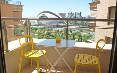 Terrace of Flat for sale in  Valencia Capital  with Air Conditioner, Heating and Private garden