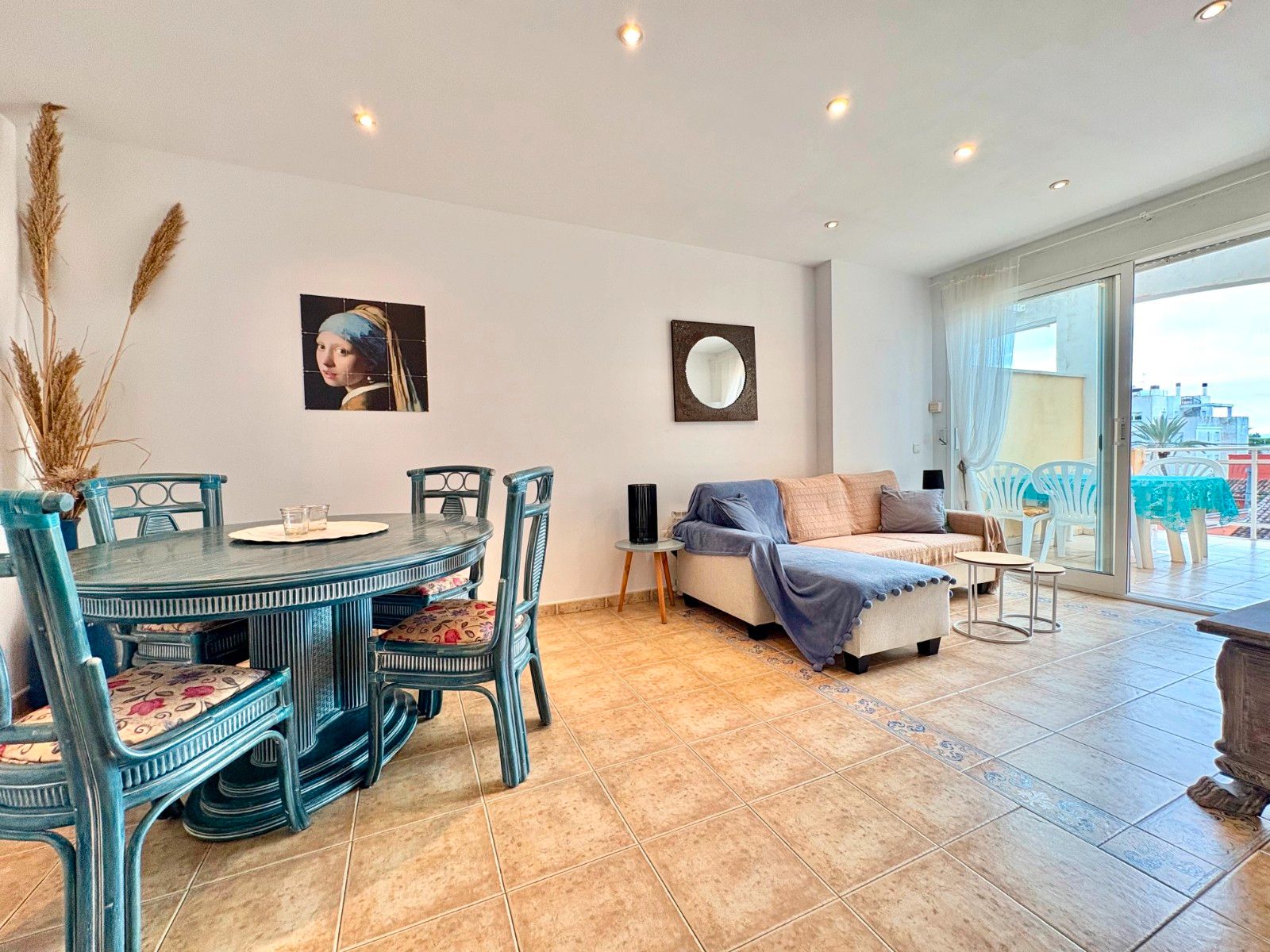 Living room of Attic for sale in Dénia  with Air Conditioner, Terrace and Swimming Pool