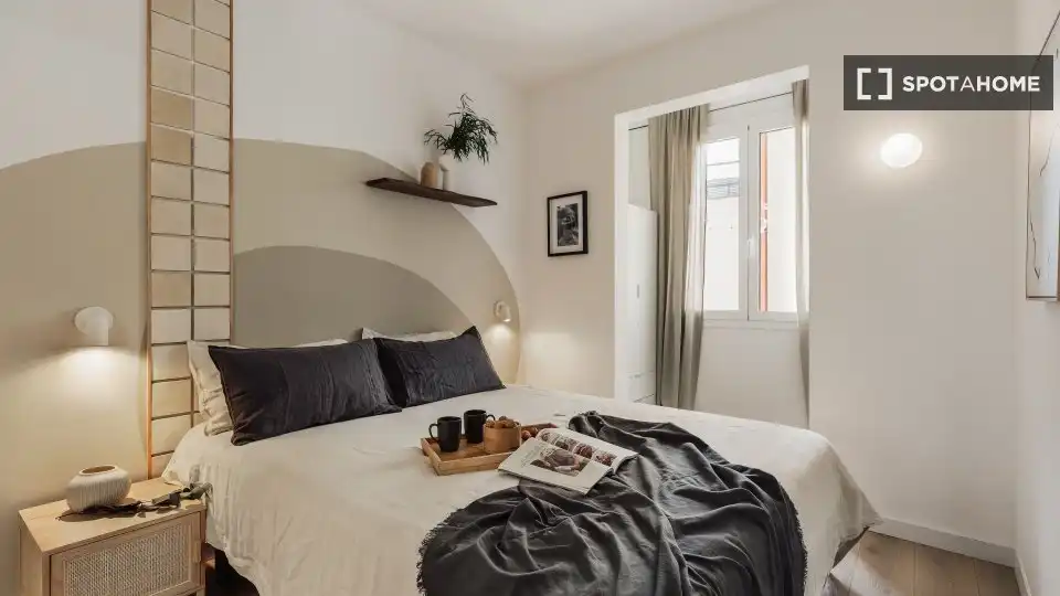 Habitación de Apartamento para compartir en Barcelona con Aire acondicionado, Terraza y Amueblado