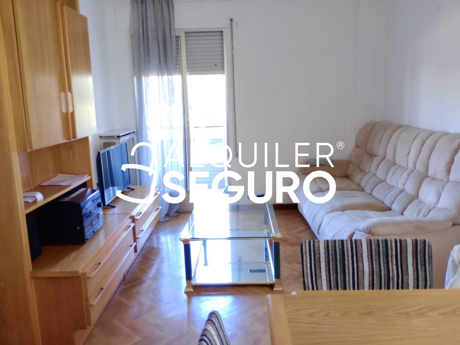 Living room of Flat to rent in  Madrid Capital  with Heating, Terrace and Furnished