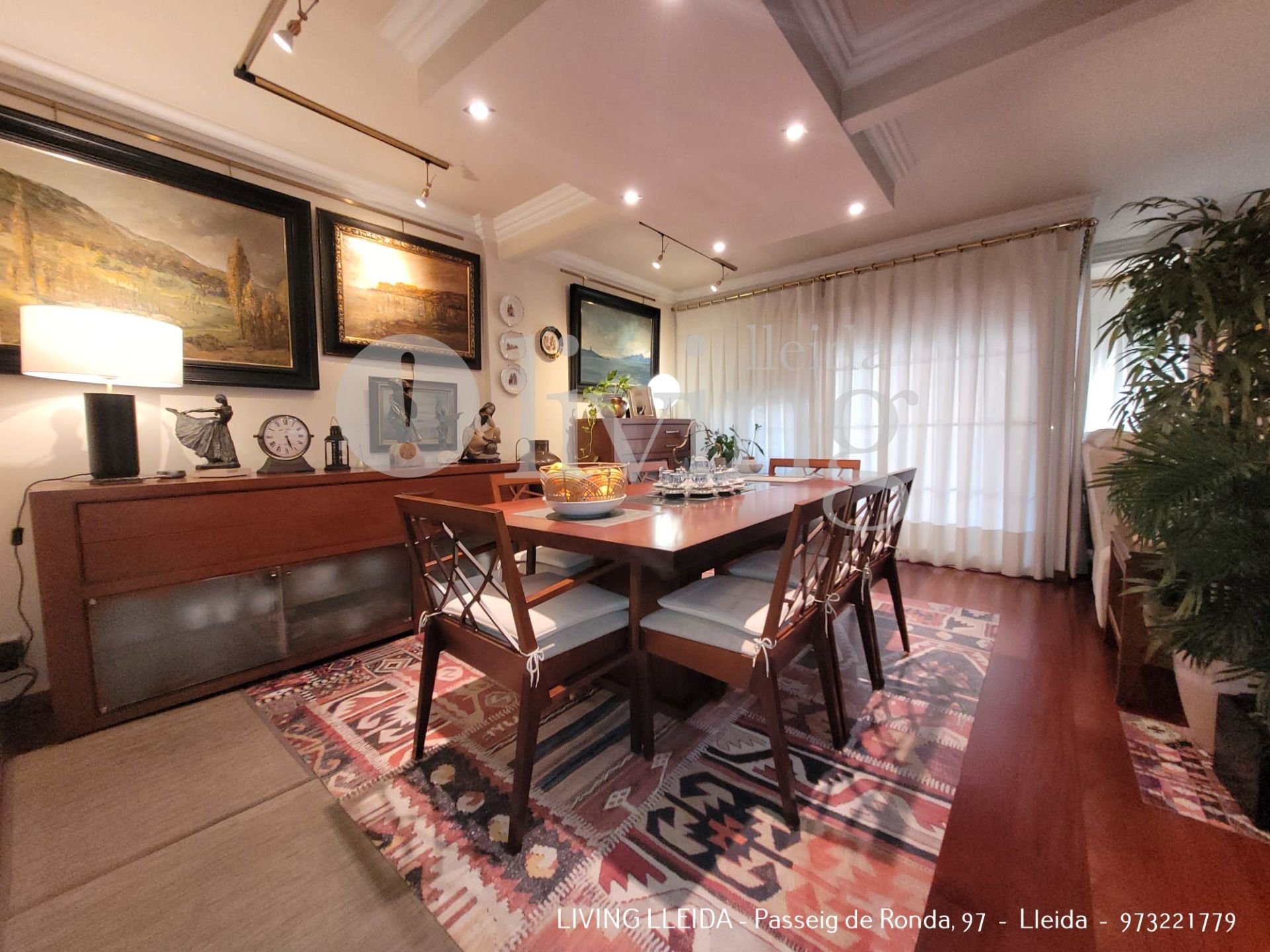 Dining room of Flat for sale in  Lleida Capital  with Air Conditioner, Heating and Parquet flooring