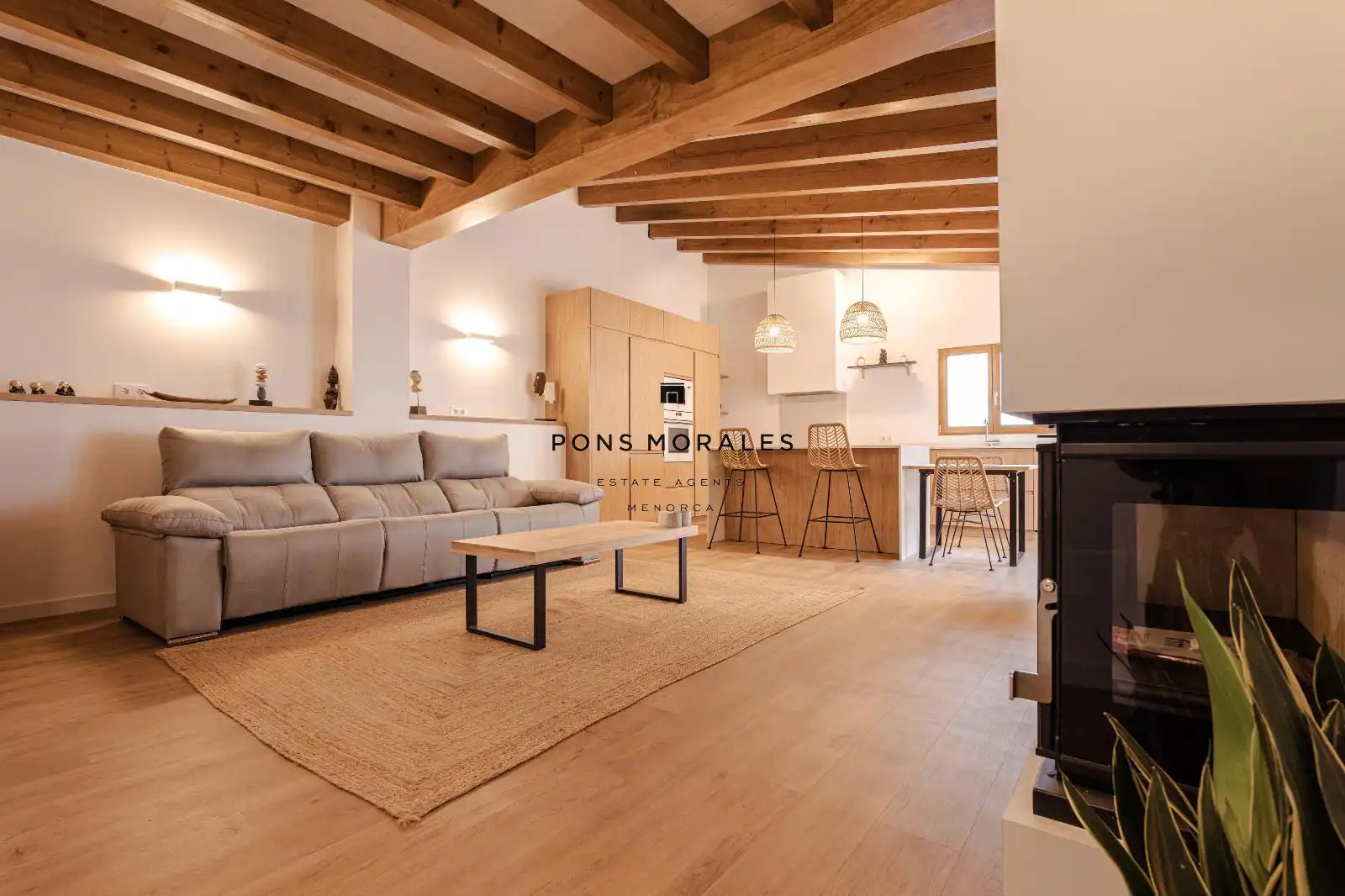 Wohnzimmer von Wohnung zum Verkauf in Ciutadella de Menorca mit Klimaanlage, Heizung und Terrasse