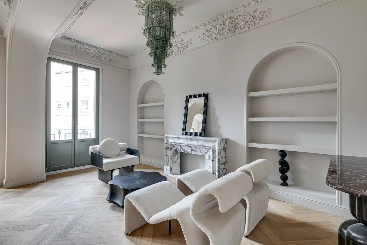 Wohnzimmer von Wohnungen zum Verkauf in Barcelona mit Klimaanlage, Heizung und Parkett