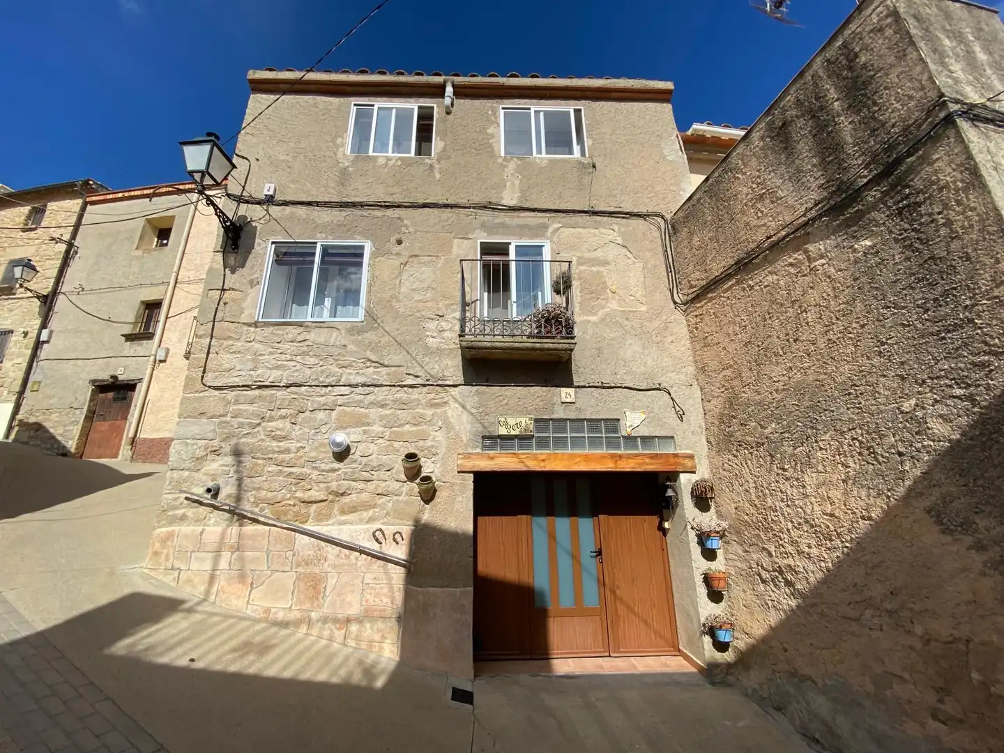 Vista exterior de Casa adosada en venta en Els Omells de na Gaia con Calefacción, Amueblado y Horno