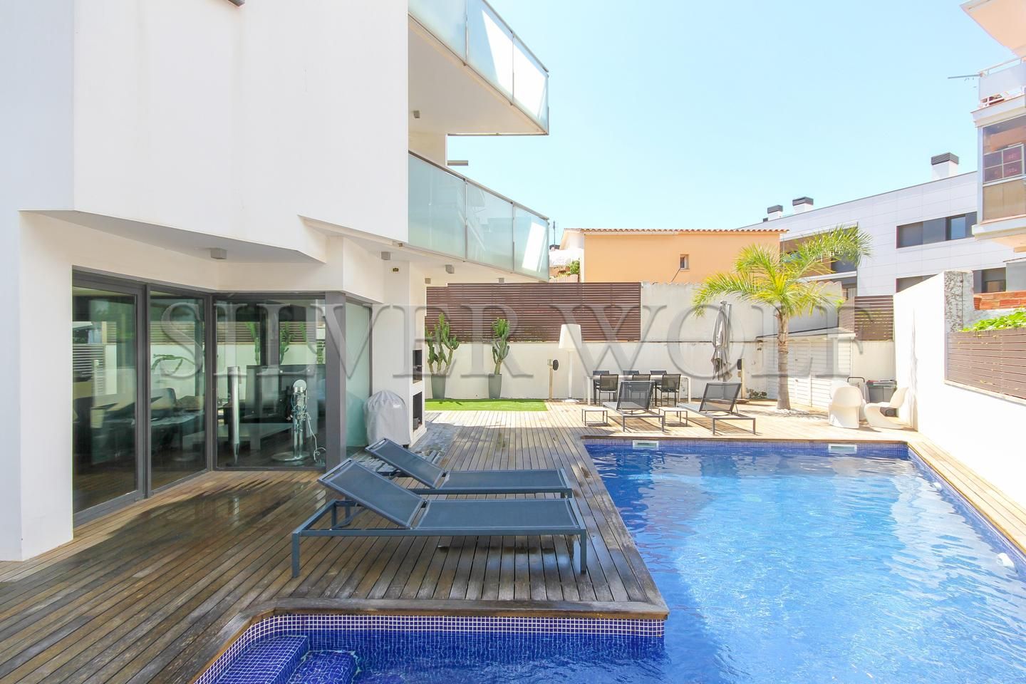 Swimming pool of House or chalet for sale in Castelldefels  with Air Conditioner, Heating and Private garden