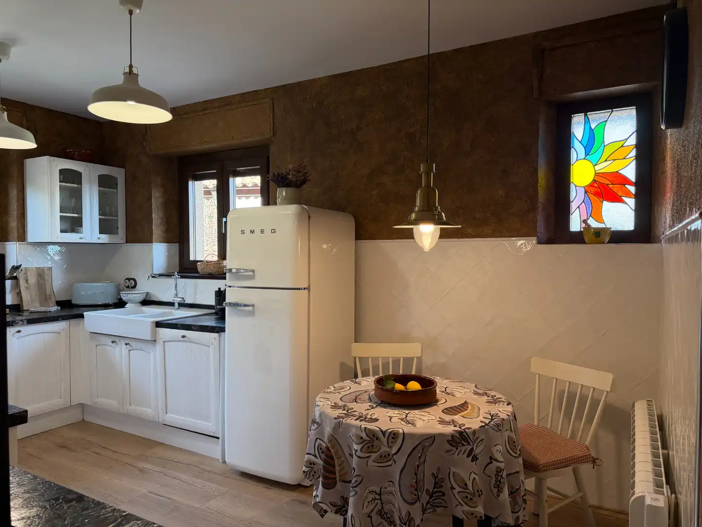 Cocina de Finca rústica en venta en Moià con Calefacción, Jardín privado y Parquet