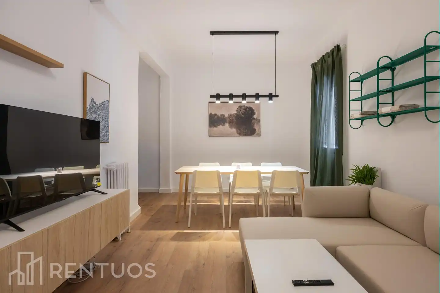 Wohnzimmer von Erdgeschoss zur Miete in Madrid mit Heizung, Parkett und Möbliert