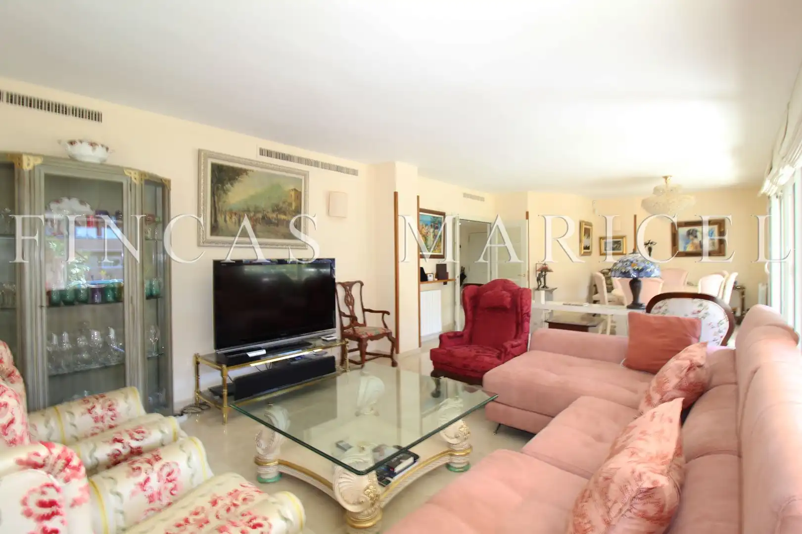 Sala d'estar de Àtic en venda en Sitges amb Aire condicionat, Calefacció i Terrassa