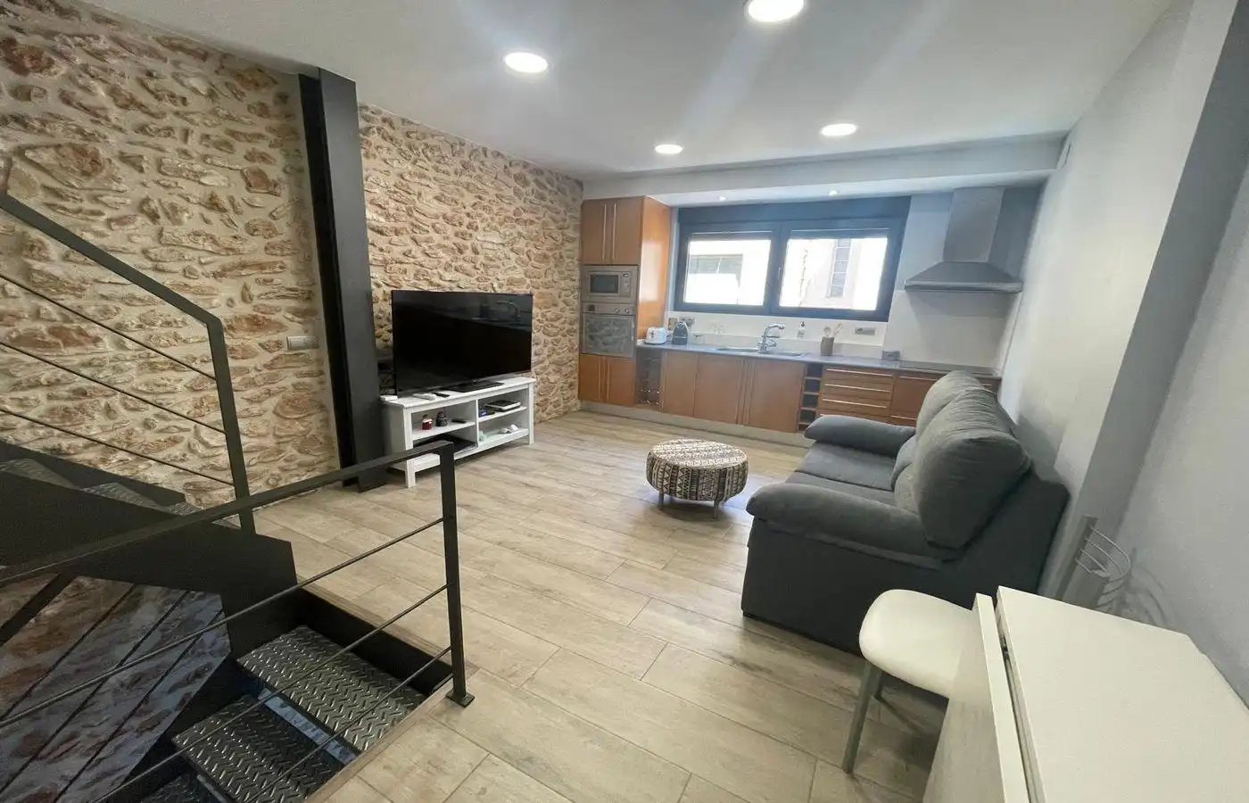 Sala d'estar de Casa o xalet en venda en La Ràpita amb Calefacció, Terrassa i Moblat