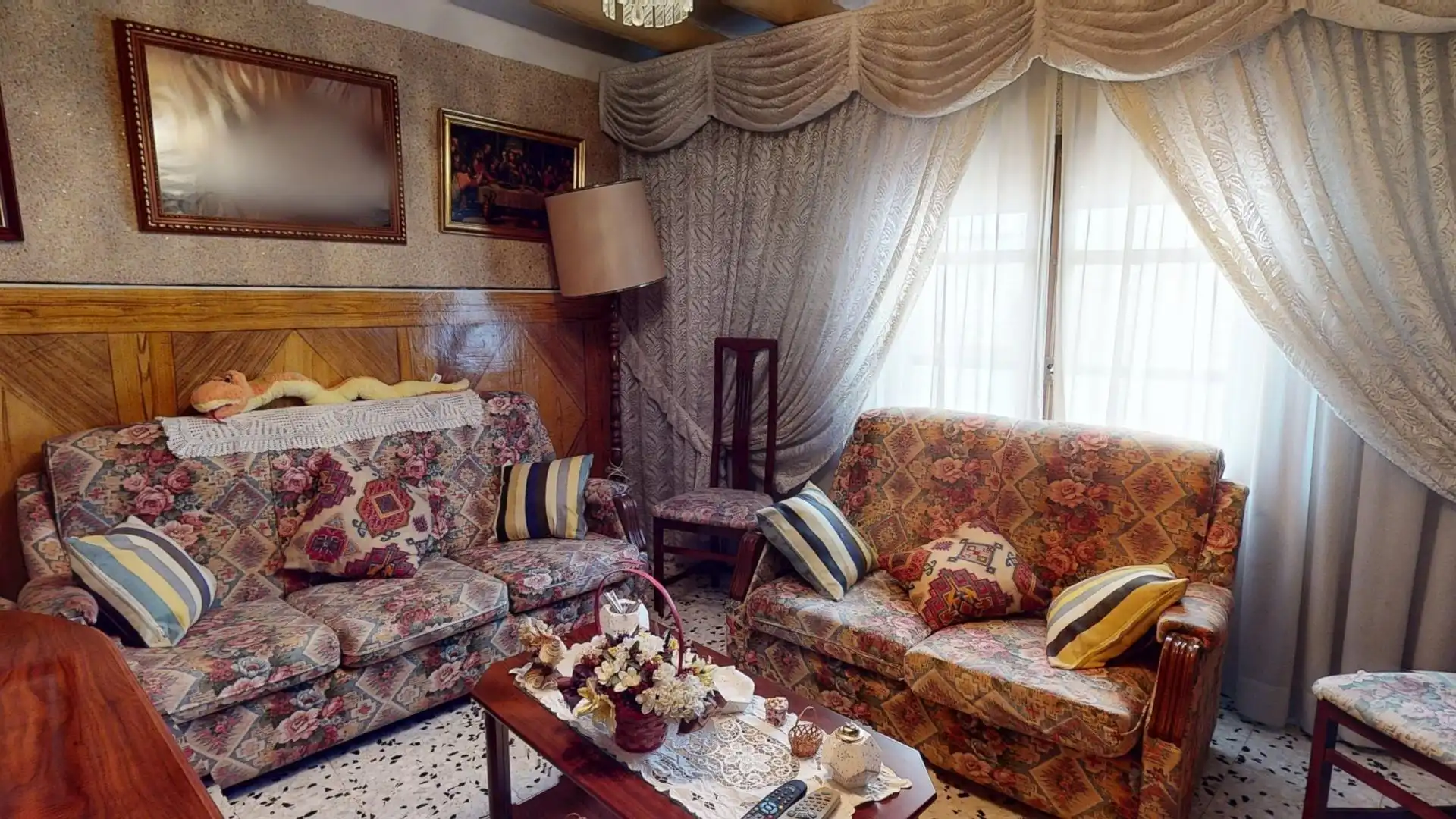 Sala de estar de Finca rústica en venta en Lumpiaque con Calefacción, Terraza y Amueblado