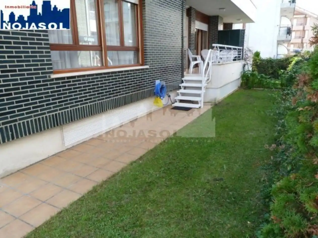 Jardí de Apartament de lloguer en Noja amb Calefacció, Jardí privat i Terrassa