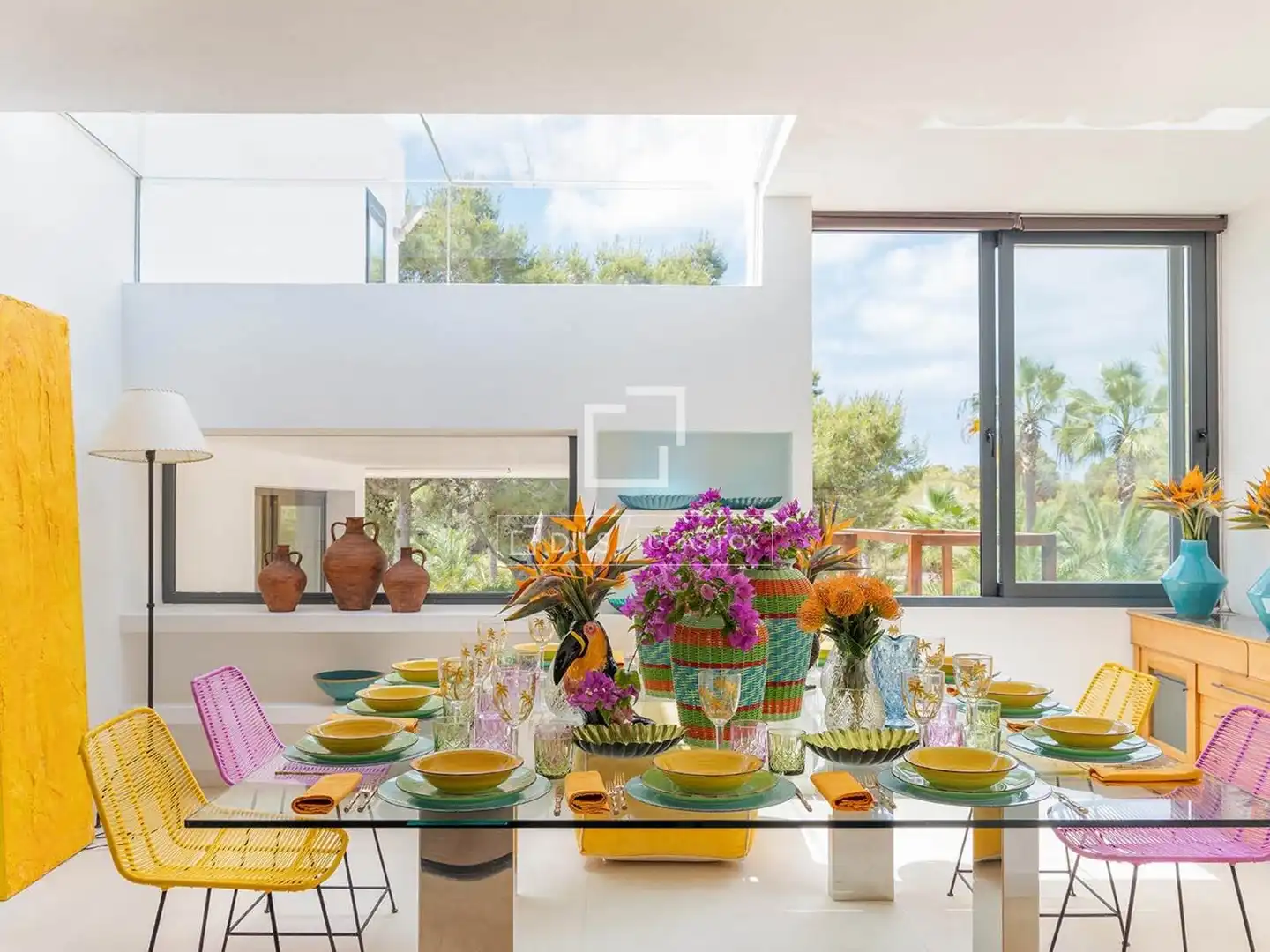 Comedor de Casa o chalet de alquiler en Formentera con Aire acondicionado, Jardín privado y Terraza