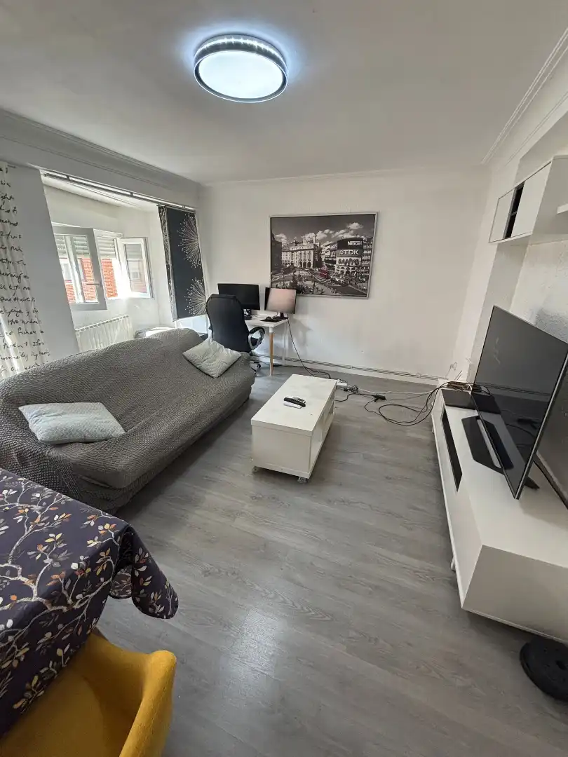 Sala de estar de Piso de alquiler en  Zaragoza Capital con Calefacción, Amueblado y Horno