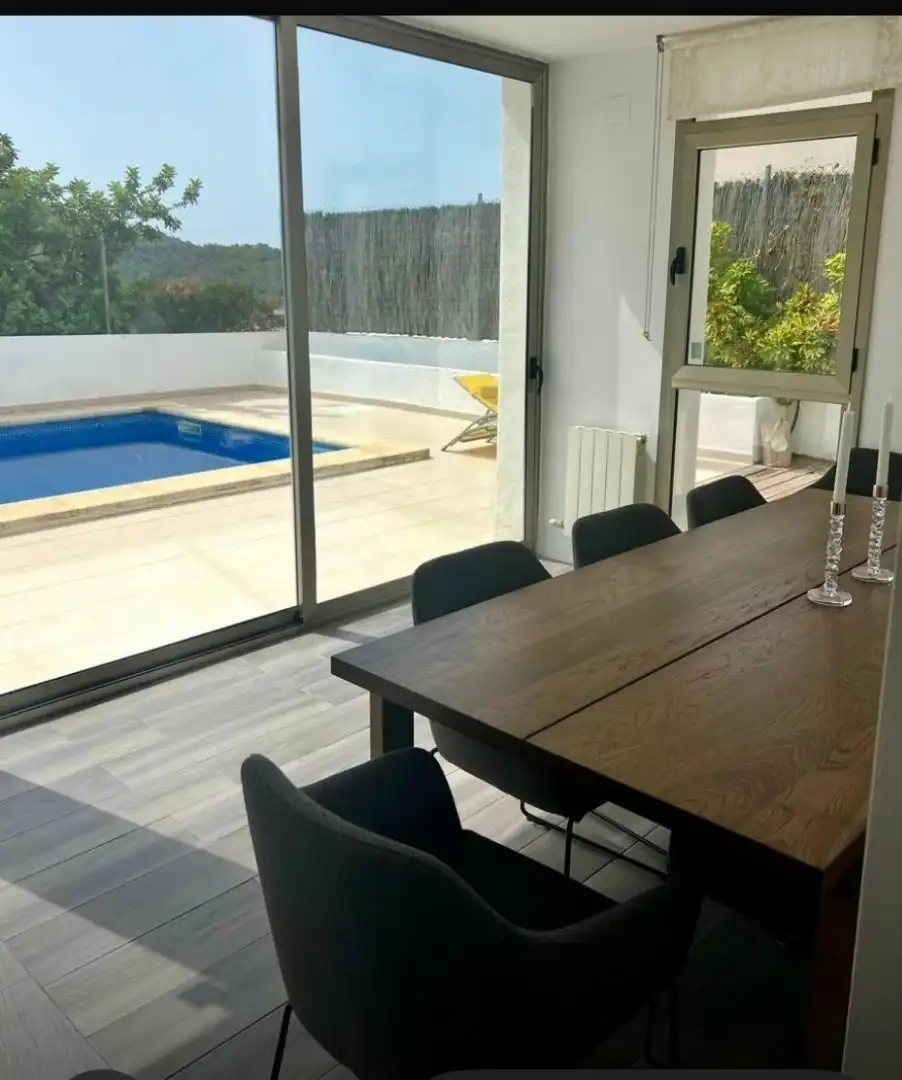 Esszimmer von Haus oder Chalet zur Miete in Sitges mit Klimaanlage, Heizung und Privatgarten
