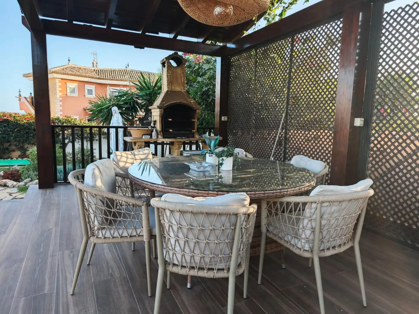Terrassa de Casa o xalet de lloguer en Mijas amb Aire condicionat, Calefacció i Jardí privat