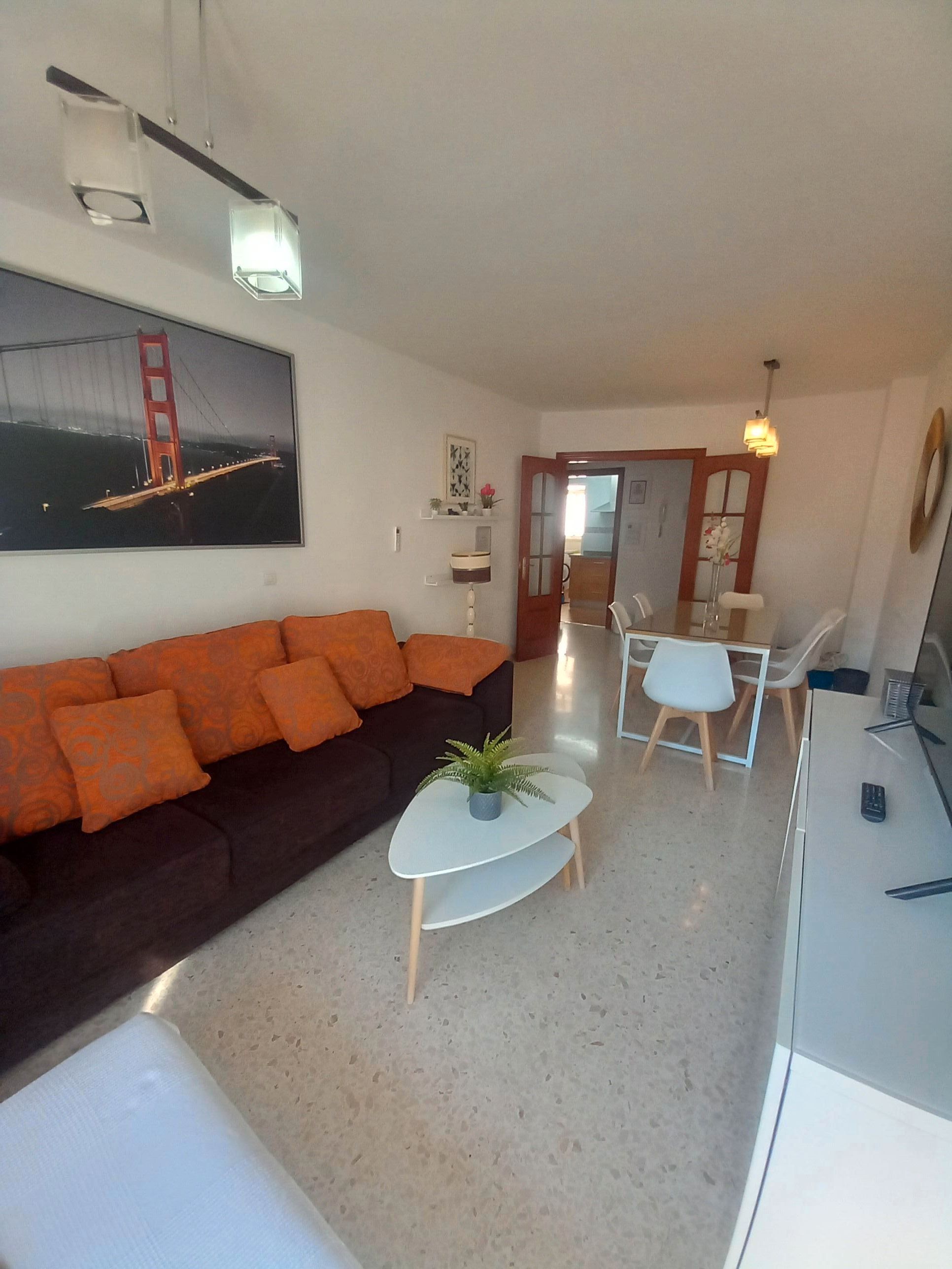 Living room of Flat for rent in Málaga Capital  with Air Conditioner, Furnished and Oven