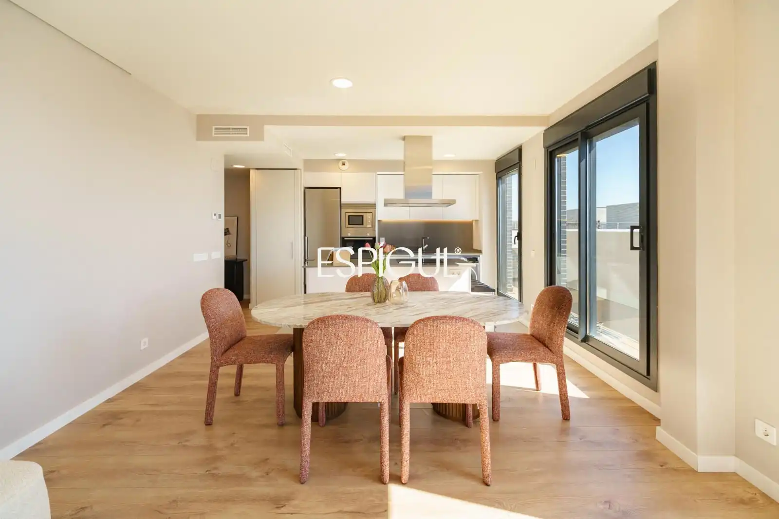 Dining room of Attic for sale in Montgat  with Air Conditioner, Heating and Parquet flooring
