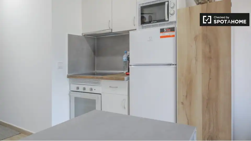 Cuina de Pis de lloguer en Madrid amb Aire condicionat, Calefacció i Moblat