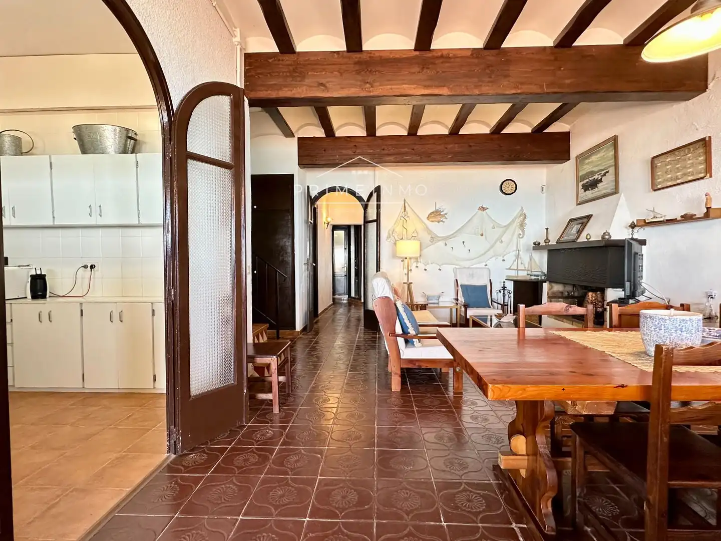 Sala de estar de Casa o chalet en venta en Vandellòs i l'Hospitalet de l'Infant con Terraza, Amueblado y Alarma