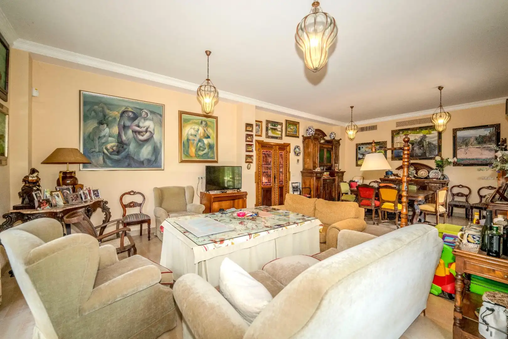 Wohnzimmer von Country house zum Verkauf in Ayamonte mit Klimaanlage, Heizung und Privatgarten