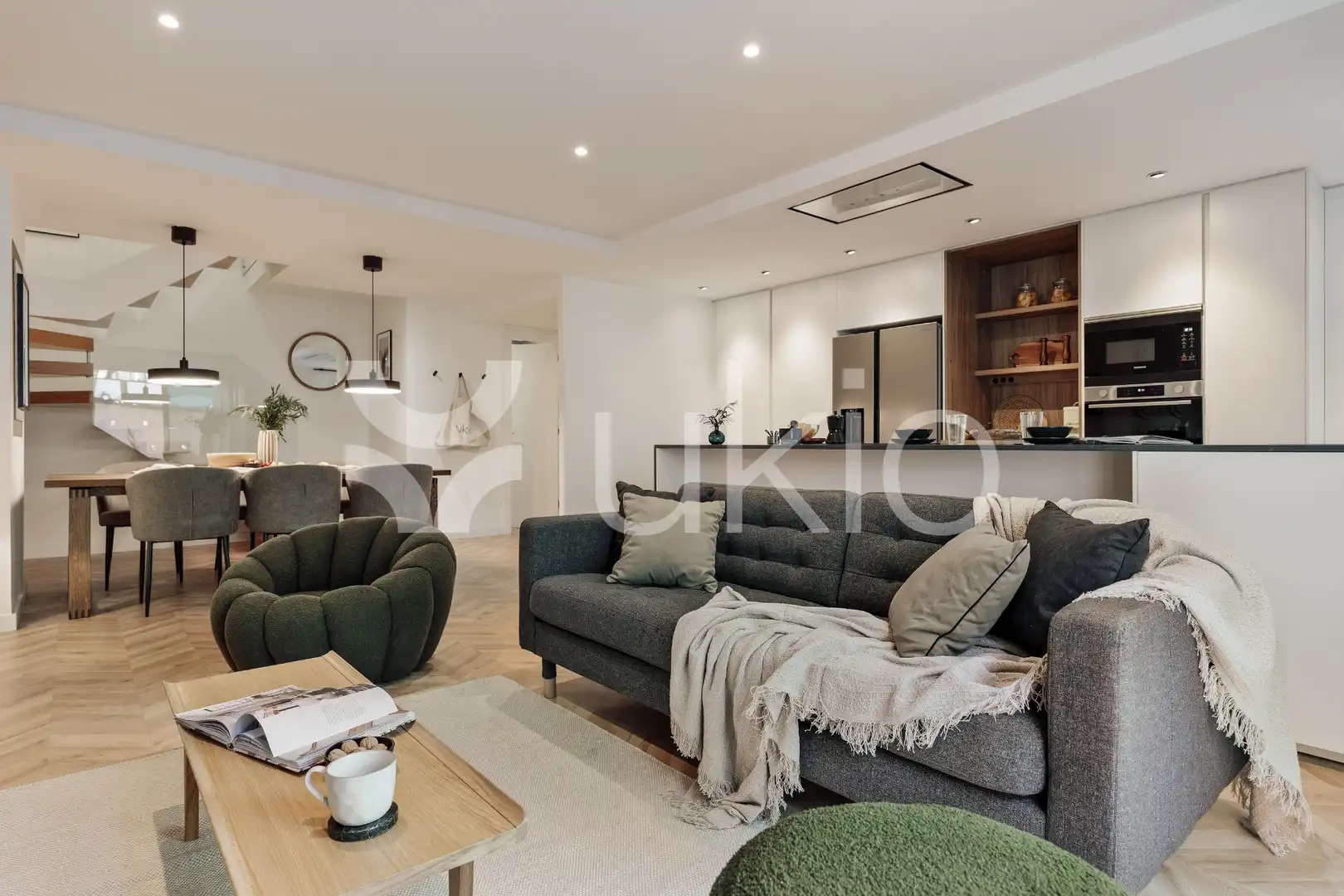 Wohnzimmer von Wohnungen zur Miete in Barcelona mit Klimaanlage, Heizung und Terrasse