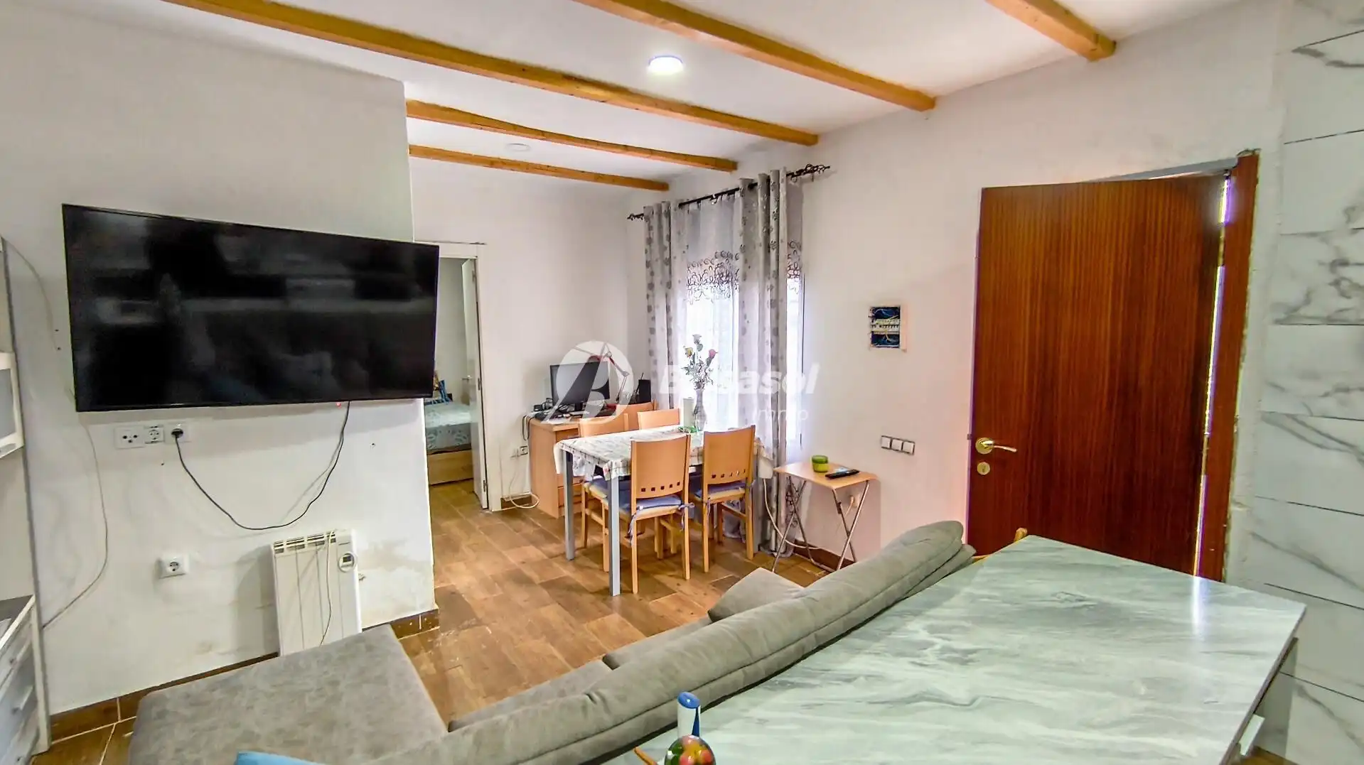 Sala d'estar de Casa o xalet en venda en Almoster amb Aire condicionat, Jardí privat i Terrassa