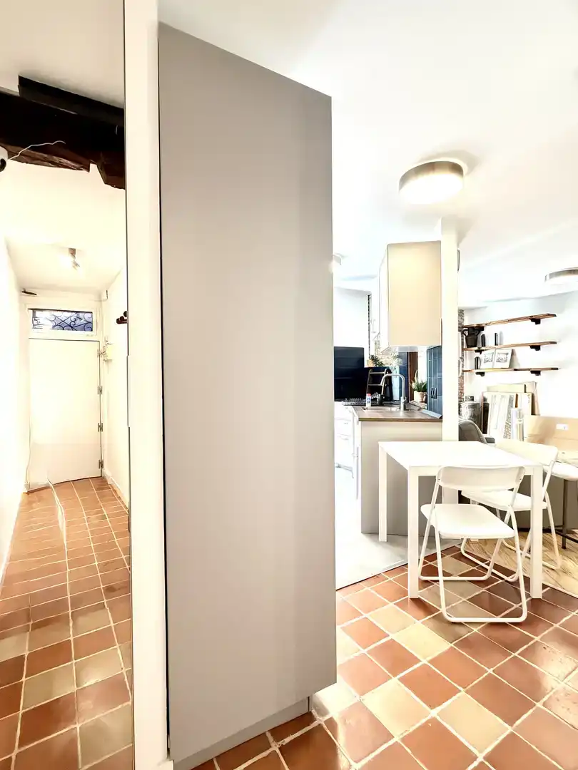 Kitchen of Study for rent in  Madrid Capital  with Air Conditioner and Balcony