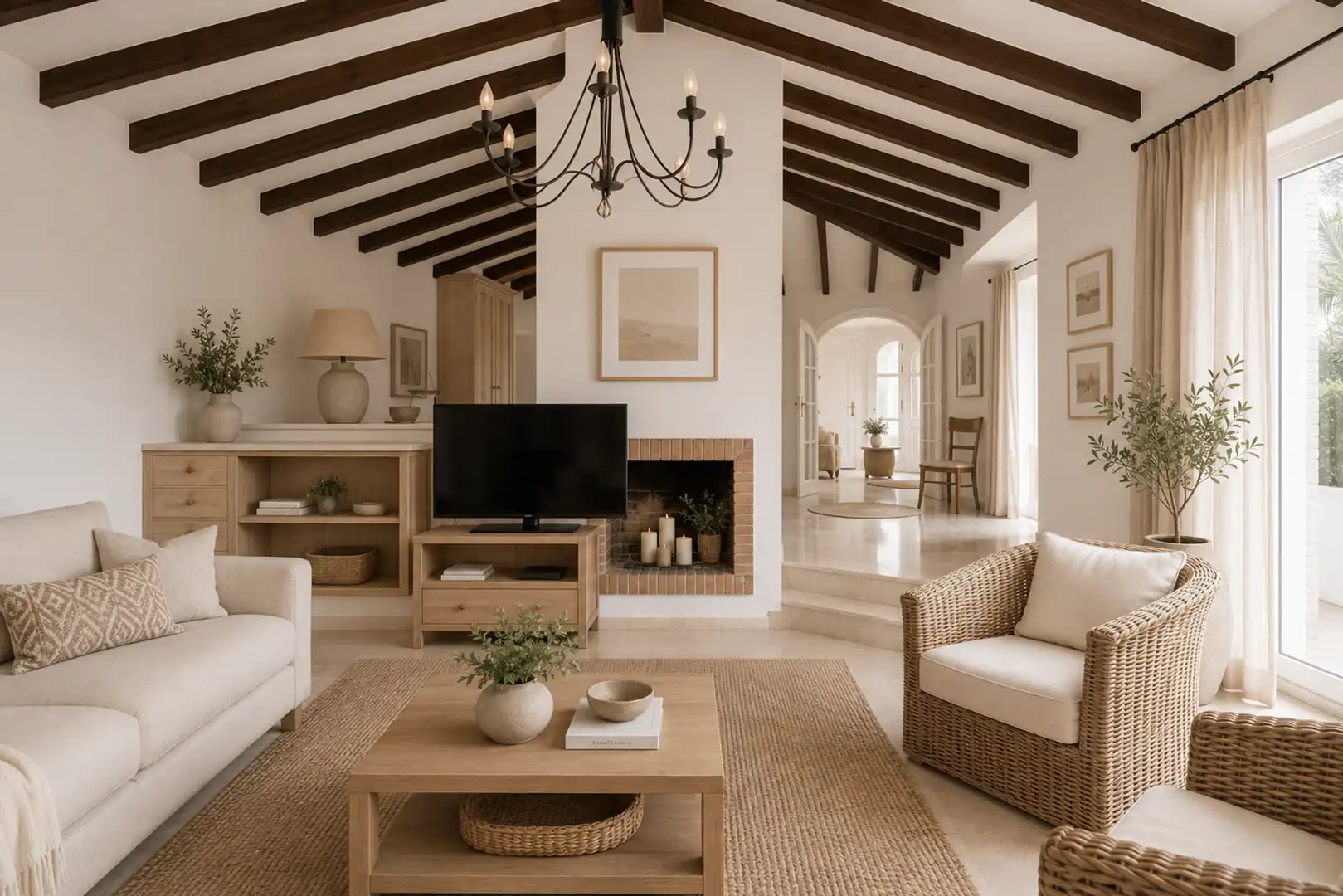 Sala d'estar de Casa o xalet en venda en Mijas amb Terrassa