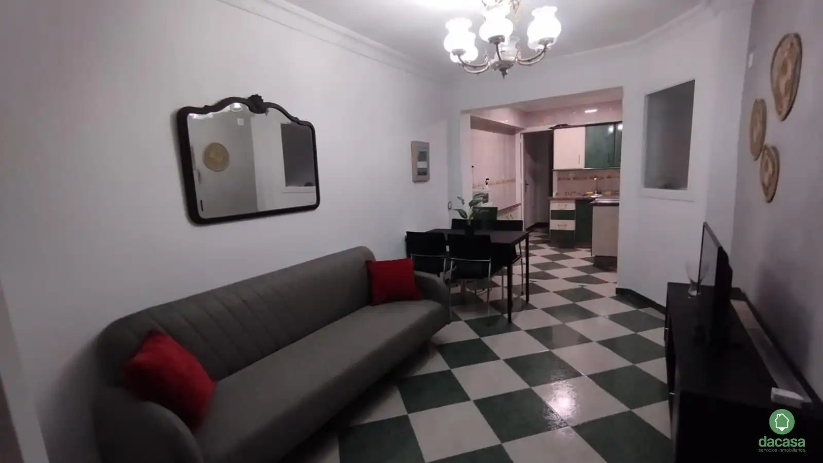 Wohnzimmer von Wohnung zur Miete in Huelva mit Möbliert, Waschmaschine und Fernseher