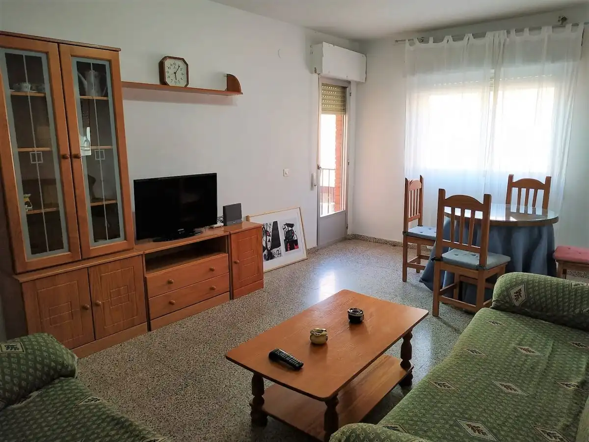 Sala de estar de Piso de alquiler en Plasencia con Terraza, Amueblado y Balcón