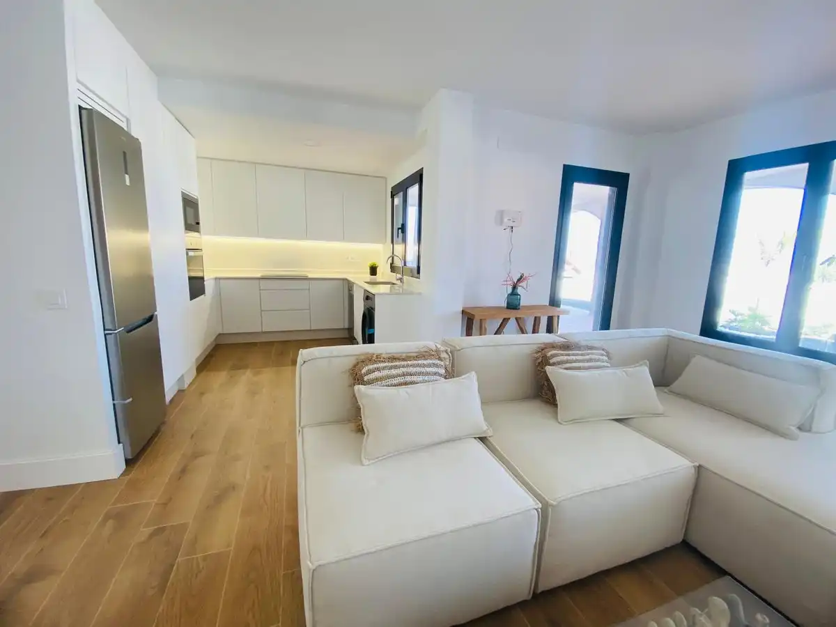 Sala d'estar de Apartament en venda en La Oliva amb Terrassa i Piscina comunitària
