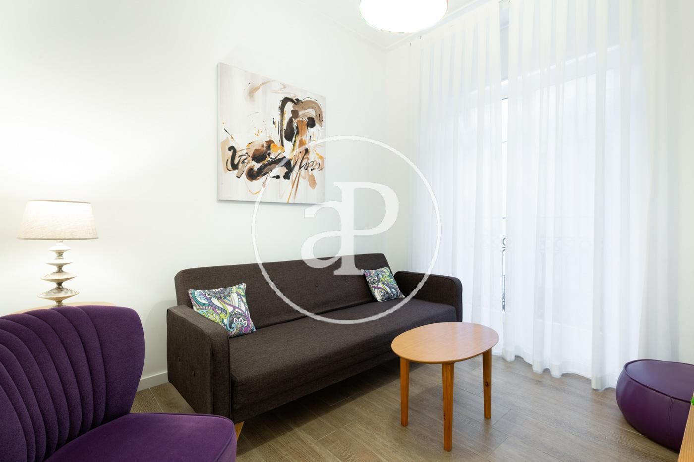 Living room of Flat to rent in  Valencia Capital  with Air Conditioner, Heating and Furnished